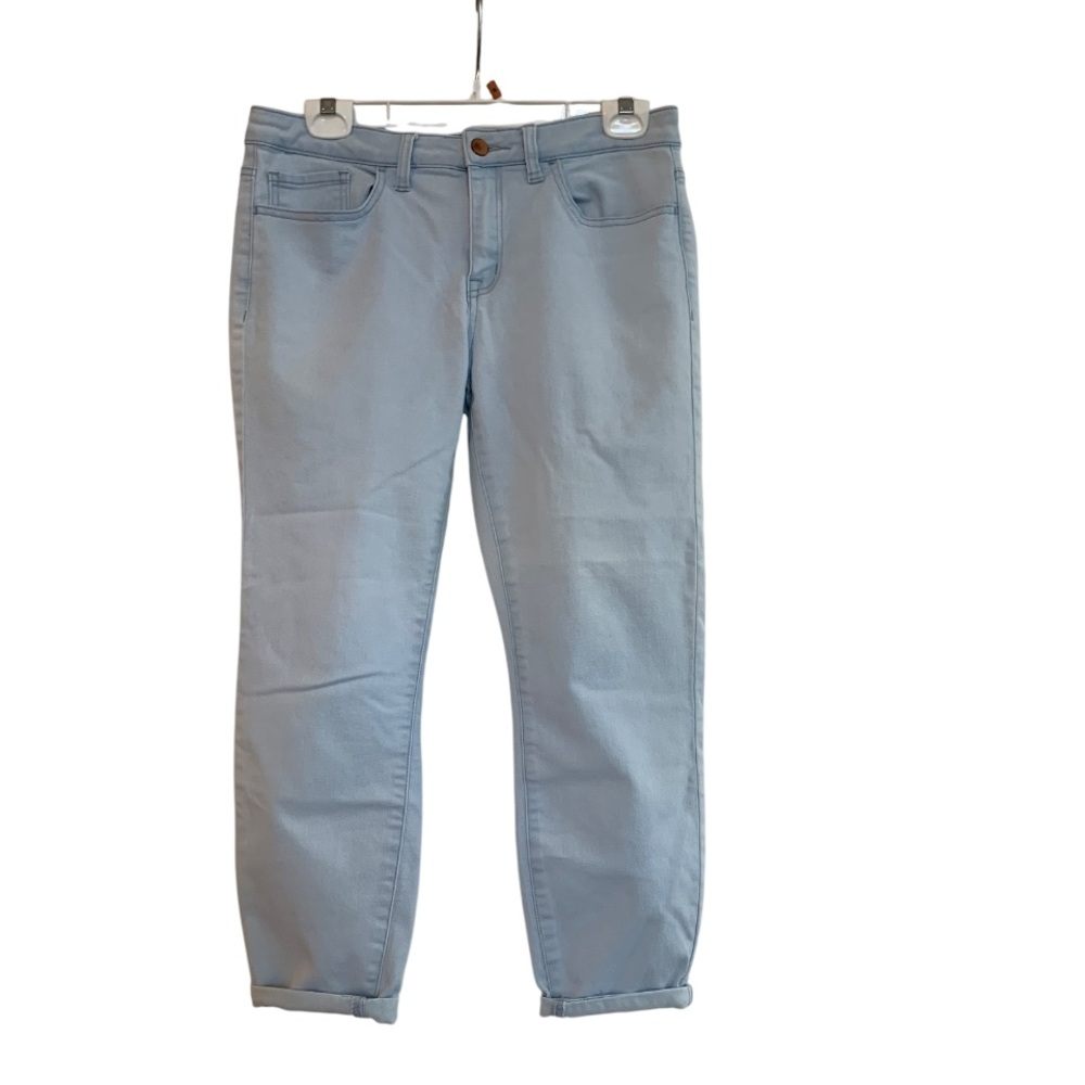 FOREVER 21 Jeans Blue Denim Light Wash Mid Rise Casual Cuffed Hem Women’s 30 - Picture 2 of 15